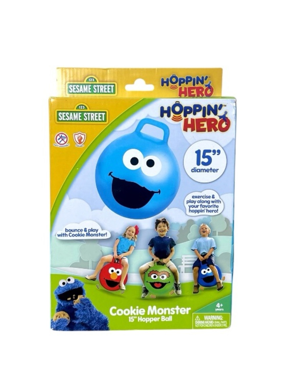 Workshop Republic Clothing Cookie Monster Blue Hopper Ball - Hoppin' Hero